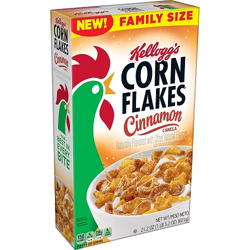 KELLOGGS CINNAMON CORN FLAKES DISP. 24CT/21.2oz Gold Star