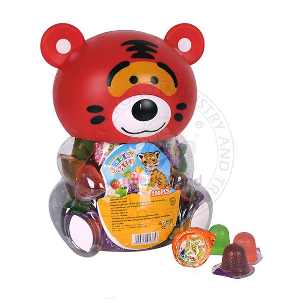 JUICY CHEW ASST. FRUIT JELLY ANIMAL JAR (CAT) 6/26oz Gold Star