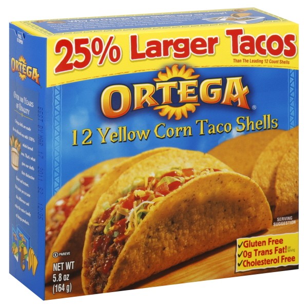ORTEGA YELLOW TACO SHELLS 6CT/4.9oz Gold Star Distribution Inc